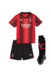 AC Milan Rafael Leao #17 Babyklær Hjemme Fotballdrakt til barn 2023-24 Korte ermer (+ Korte bukser)